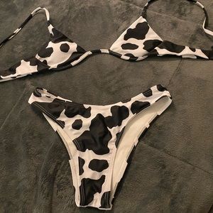 Cow print bathing suit 2 piece